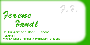 ferenc handl business card